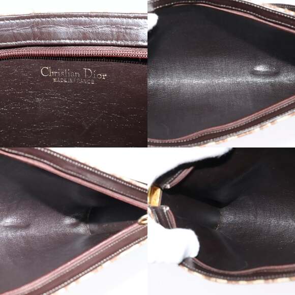 DIOR Trotter Canvas Shoulder Bag Brown Gold - Picture 11 of 11